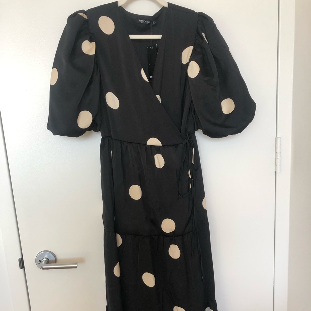 Nasty Gal Collection Polka Dot Midi Dress